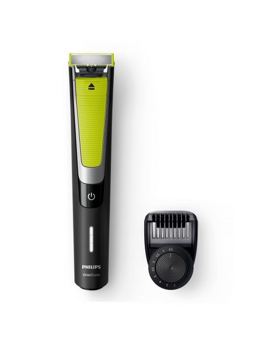 Philips OneBlade Pro QP6505 21 aparat de tuns barba AC Baterry 9 7 milimetri Wet & Dry Negru