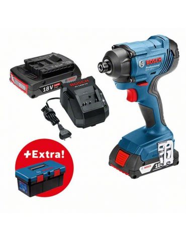 Bosch GDR 180-LI Masina de gaurit cu percutie cu acumulator + 2 x Acumulatori GBA 18V 3.0Ah + Toolbox PRO Bosch - 1