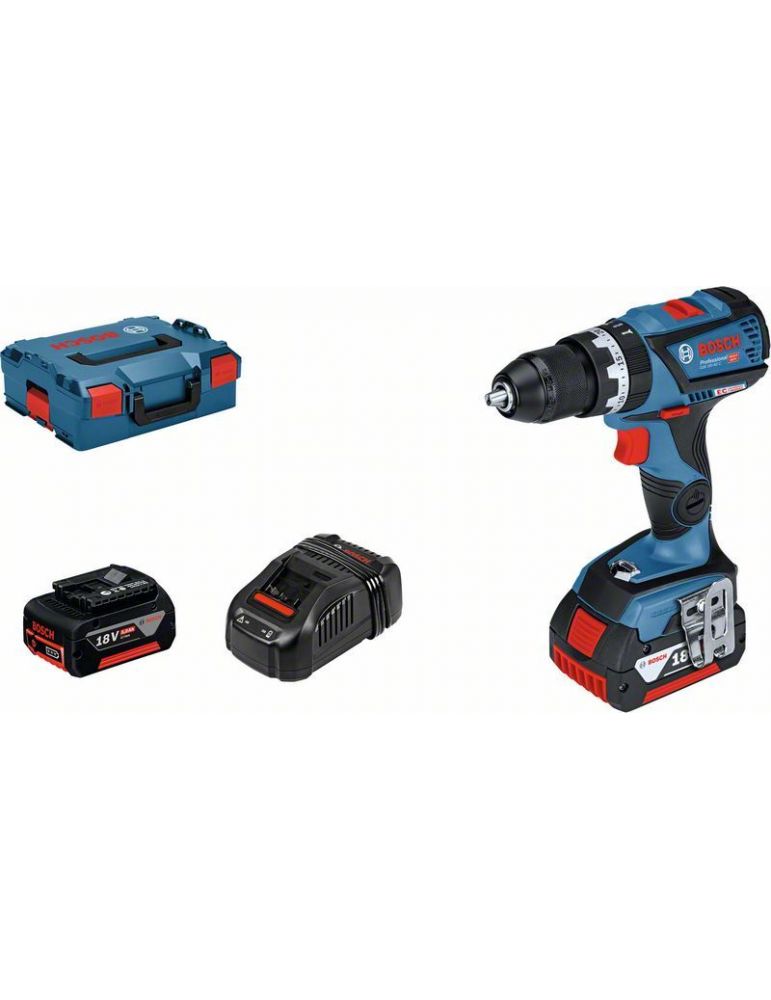 Bosch GSB 18V-60C Masina de gaurit cu percutie cu acumulator 18V + 2 x Acumulatori GBA 18V 5.0Ah + Incarcator rapid GAL 1880 CV