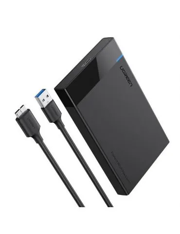 Ugreen 30848 carcasă disc memorie Cutie protecție HDD SSD Negru 2.5" - Tik.ro