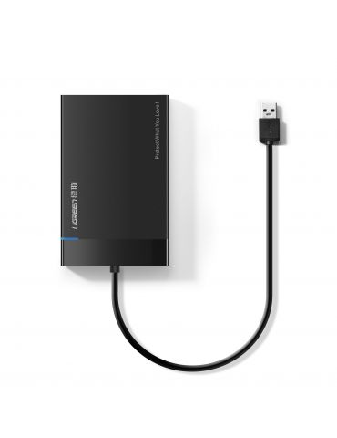 Ugreen 30847 carcasă disc memorie Cutie protecție HDD SSD Negru 2.5"