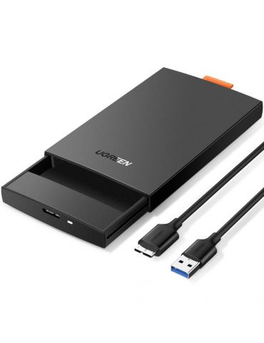 Ugreen 60353 carcasă disc memorie Cutie protecție HDD SSD Negru 2.5" - Tik.ro