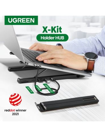 Ugreen X-Kit Prin cablu USB 3.2 Gen 1 (3.1 Gen 1) Type-C Negru