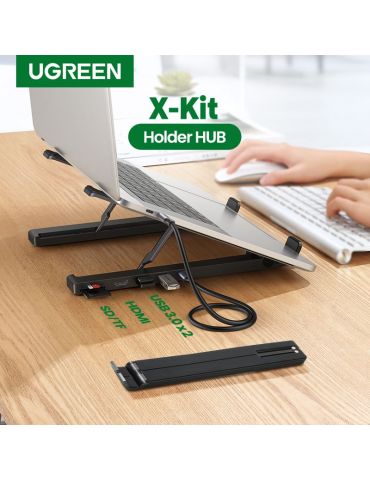 Ugreen X-Kit Prin cablu USB 3.2 Gen 1 (3.1 Gen 1) Type-C Negru