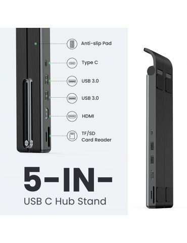 Ugreen X-Kit Prin cablu USB 3.2 Gen 1 (3.1 Gen 1) Type-C Negru
