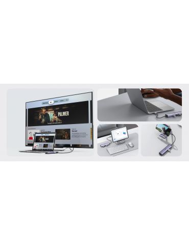 Ugreen 60515 stații de andocare și replicatoare de porturi pentru calculatoare portabile Prin cablu USB 3.2 Gen 1 (3.1 Gen 1)