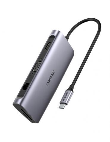Ugreen 40873 stații de andocare și replicatoare de porturi pentru calculatoare portabile USB 3.2 Gen 1 (3.1 Gen 1) Type-C - Tik.ro