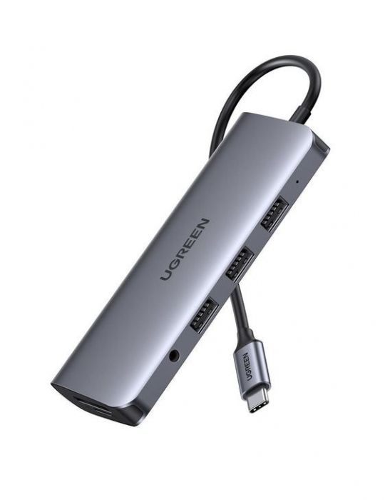 Ugreen 80133 hub-uri de interfață USB 3.2 Gen 1 (3.1 Gen 1) Type-C 5000 Mbit s Gri