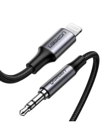 Ugreen 70509 cabluri pentru telefoanele mobile Argint 1 m 3.5mm Conector Lightning - Tik.ro