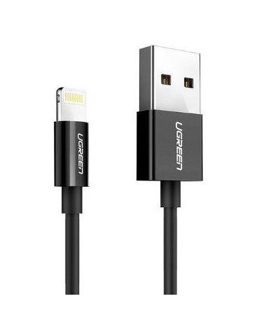 Ugreen 80823 US155 cabluri pentru telefoanele mobile Negru 2 m USB A Conector Lightning - Tik.ro