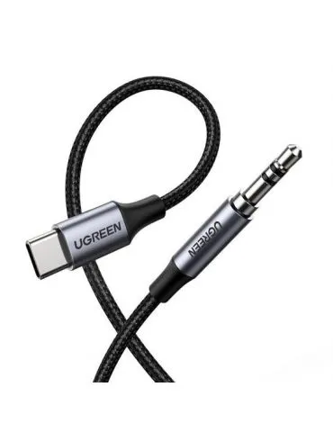 Ugreen 30633 cablu audio 1 m 3.5mm USB tip-C Negru, Argint - Tik.ro