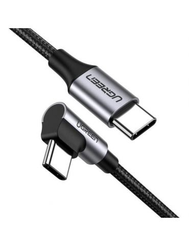 Ugreen 50123 cabluri USB 1 m USB 2.0 USB C Negru, Argint - Tik.ro