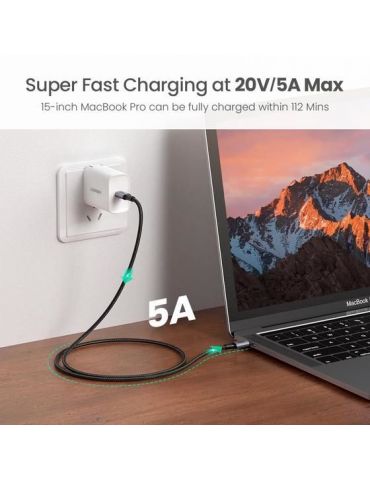 Ugreen 70429 cabluri USB 1 m USB C Negru