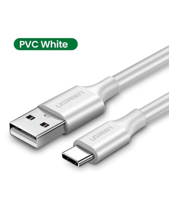 Ugreen 60121 cabluri USB 1 m USB 2.0 USB A USB C Alb