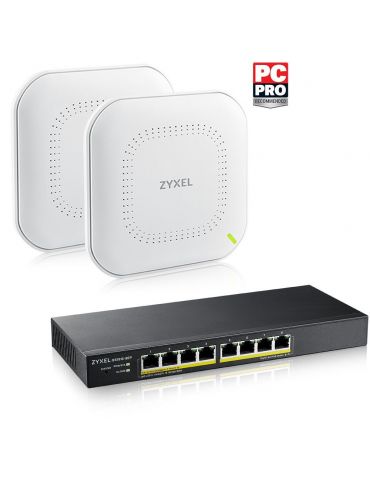 Zyxel GS1915-8EP Gestionate L2 Gigabit Ethernet (10 100 1000) Power over Ethernet (PoE) Suport Negru - Tik.ro