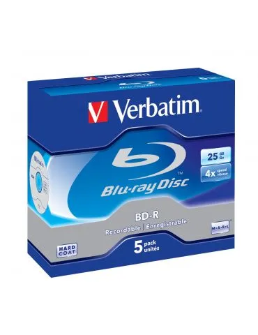 Verbatim BD-R SL 25GB 4x 5 Pack Jewel Case 25 Giga Bites 5 buc. - Tik.ro