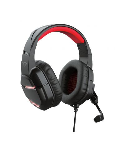 Trust GXT 448 Nixxo Căști Prin cablu Bandă de fixare pe cap Gaming USB Tip-A Negru, Roşu - Tik.ro
