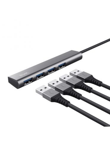 Trust Halyx USB 3.2 Gen 1 (3.1 Gen 1) Type-A 5 Mbit s Negru, Gri
