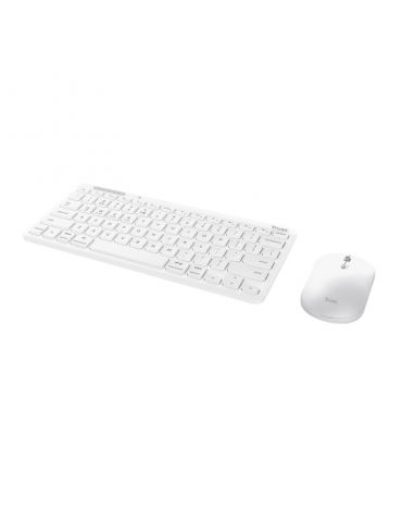 Trust Lyra tastaturi Mouse inclus RF Wireless + Bluetooth QWERTY Engleză SUA Alb
