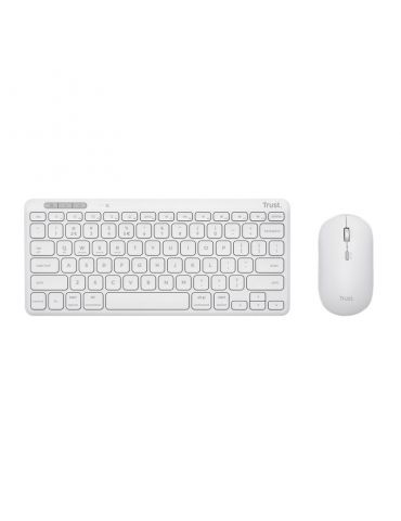 Trust Lyra tastaturi Mouse inclus RF Wireless + Bluetooth QWERTY Engleză SUA Alb