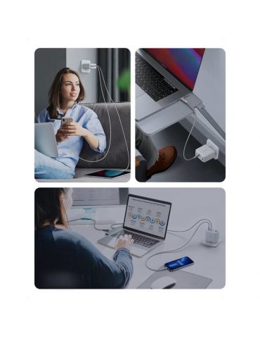 Ugreen 15337 încărcătoare pentru dispozitive mobile Universală Alb AC Încărcare rapidă De interior