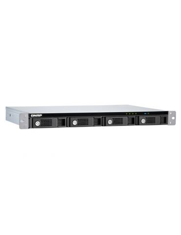 QNAP TR-004U carcasă disc memorie Cutie protecție HDD SSD Negru, Gri 2.5 3.5"