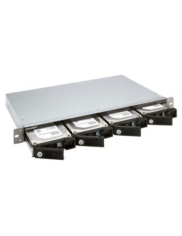 QNAP TR-004U carcasă disc memorie Cutie protecție HDD SSD Negru, Gri 2.5 3.5"
