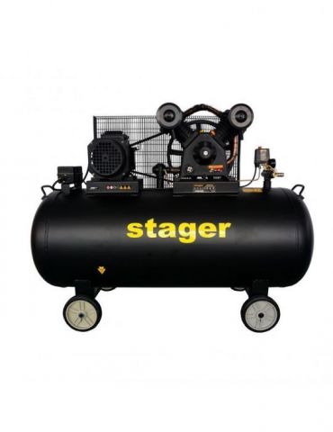 Stager HMV0.6/370-10 compresor aer 370L 10bar 600L/min trifazat angrenare curea Stager - 1 - Tik.ro