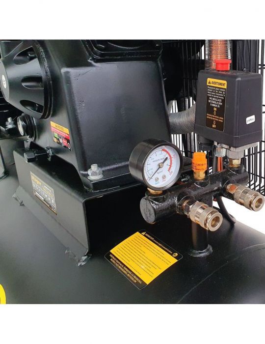 Stager HMV0.6/200-10 compresor aer 200L 10bar 600L/min trifazat angrenare curea Stager - 1