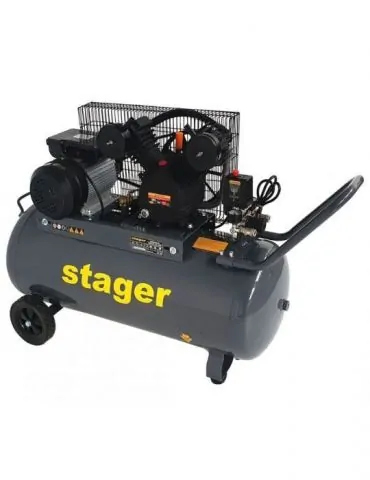 Stager HMV0.25/100 compresor aer 100L 8bar 324L/min monofazat angrenare curea Stager - 1 - Tik.ro