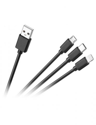 Cablu usb 3 in 1 micro / c... - Tik.ro