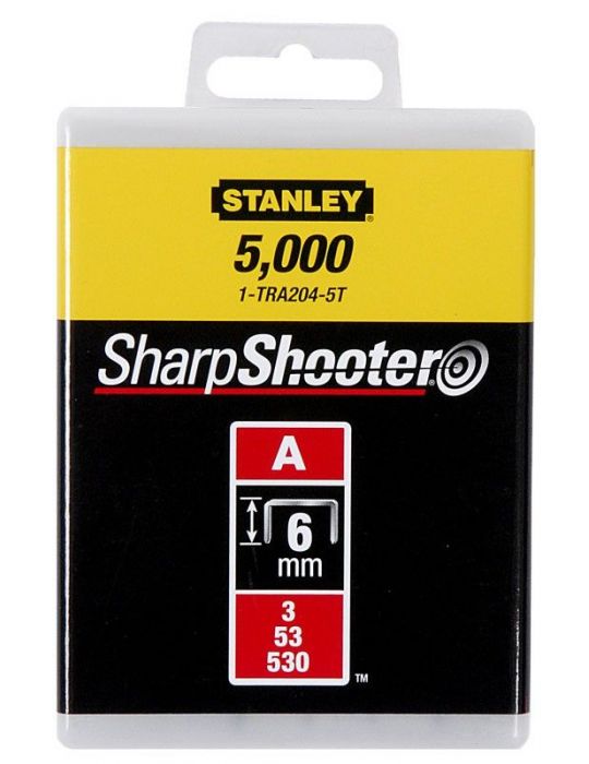 Stanley 1-TRA204T Capse standard 6 mm / 1/4 1000 buc. tip a 5/53/530 Stanley - 1