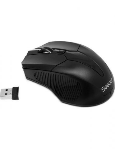 Mouse  spacer pc sau nb wireless 2.4ghz optic 1600 dpi butoane/scroll 3/1  negru spmo-w02 (include tv 0.18lei) Spacer - 1