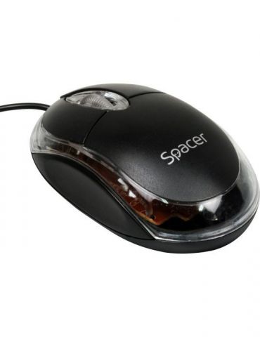 Mouse  spacer pc sau nb cu fir usb optic 800 dpi butoane/scroll 3/1  negru spmo-080 45503289 (include tv 0.18lei) Spacer - 1