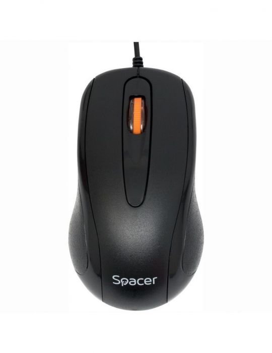 Mouse  spacer pc sau nb cu fir usb optic 1000 dpi butoane/scroll 3/1  negru spmo-f01 (include tv 0.18lei) Spacer - 1