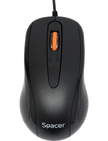 Mouse  spacer pc sau nb cu fir usb optic 1000 dpi butoane/scroll 3/1  negru spmo-f01 (include tv 0.18lei) Spacer - 1