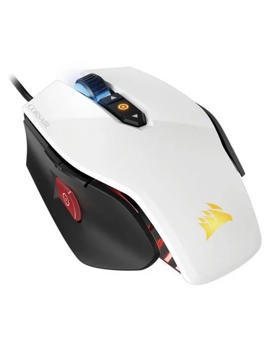 Mouse corsair m65 pro rgb gaming cu fir usb optic 12000 dpi butoane/scroll 8/1 iluminare butoane programabile alb / negru ch-930