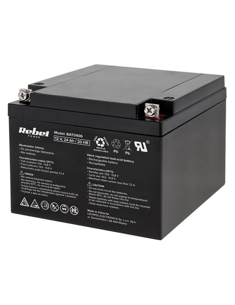 General Purpose Batteries Acumulator stationar plumb acid 12v 24ah rebel