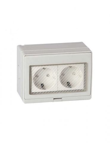Priza dubla schuko ip55 - Tik.ro