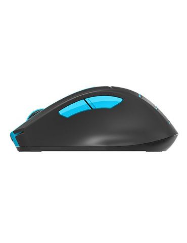 Mouse a4tech gaming wireless 2.4ghz optic 2000 dpi butoane/scroll 6/1 buton selectare viteza negru / albastru fg30 blue (include