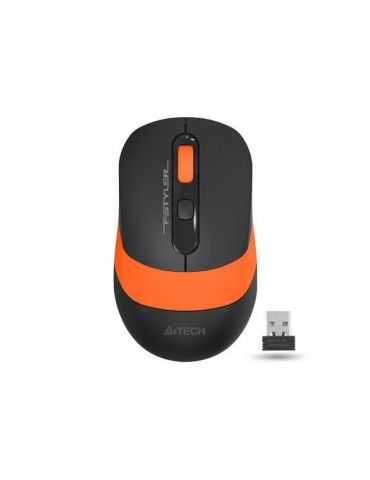 Mouse a4tech gaming wireless 2.4ghz optic 2000 dpi butoane/scroll 4/1 buton selectare viteza negru / portocaliu fg10 orange (inc - Tik.ro