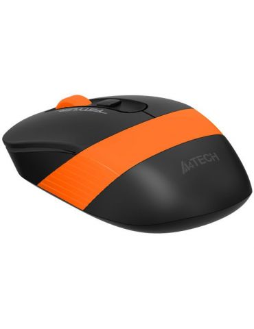 Mouse a4tech gaming wireless 2.4ghz optic 2000 dpi butoane/scroll 4/1 buton selectare viteza negru / portocaliu fg10 orange (inc