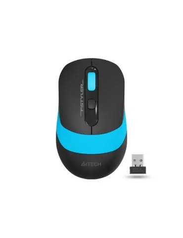 Mouse a4tech gaming wireless 2.4ghz optic 2000 dpi butoane/scroll 4/1 buton selectare viteza negru / albastru fg10 blue (include - Tik.ro