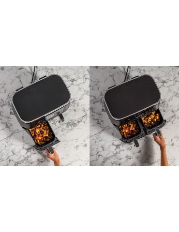 Ninja AF300 Dublă 7,6 L De sine-stătător 1690 W Friteuză cu aer cald Negru