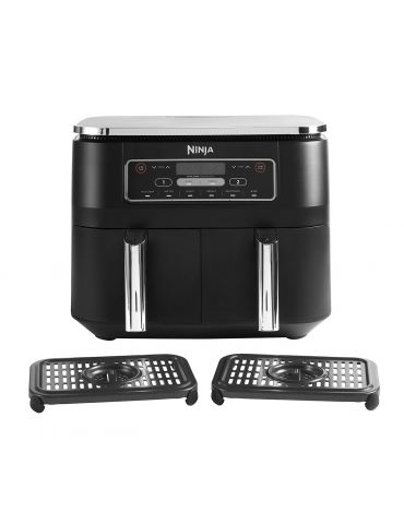 Ninja AF300 Dublă 7,6 L De sine-stătător 1690 W Friteuză cu aer cald Negru