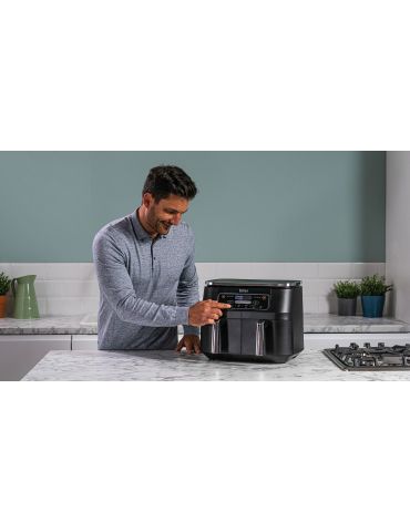 Ninja AF300 Dublă 7,6 L De sine-stătător 1690 W Friteuză cu aer cald Negru