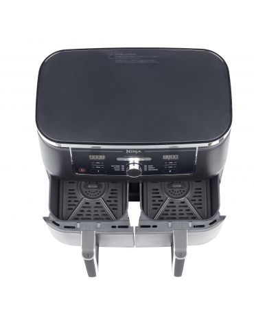 Ninja AF400EU friteuză Dublă 9,5 L De sine-stătător 2470 W Friteuză cu aer cald Negru