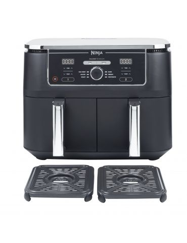 Ninja AF400EU friteuză Dublă 9,5 L De sine-stătător 2470 W Friteuză cu aer cald Negru
