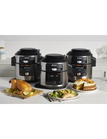 Ninja OL550EU aparate de gătit multifuncționale 6 L 1460 W Negru, Din oţel inoxidabil