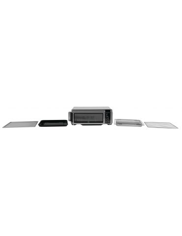 Ninja SP101 Singur 10 L De sine-stătător 2400 W Friteuză cu aer cald Negru, Din oţel inoxidabil